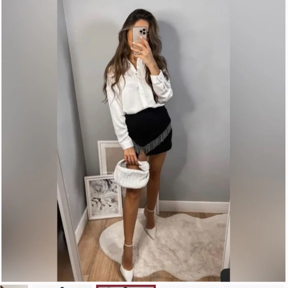 Zara Rhinestone Mini Skirt